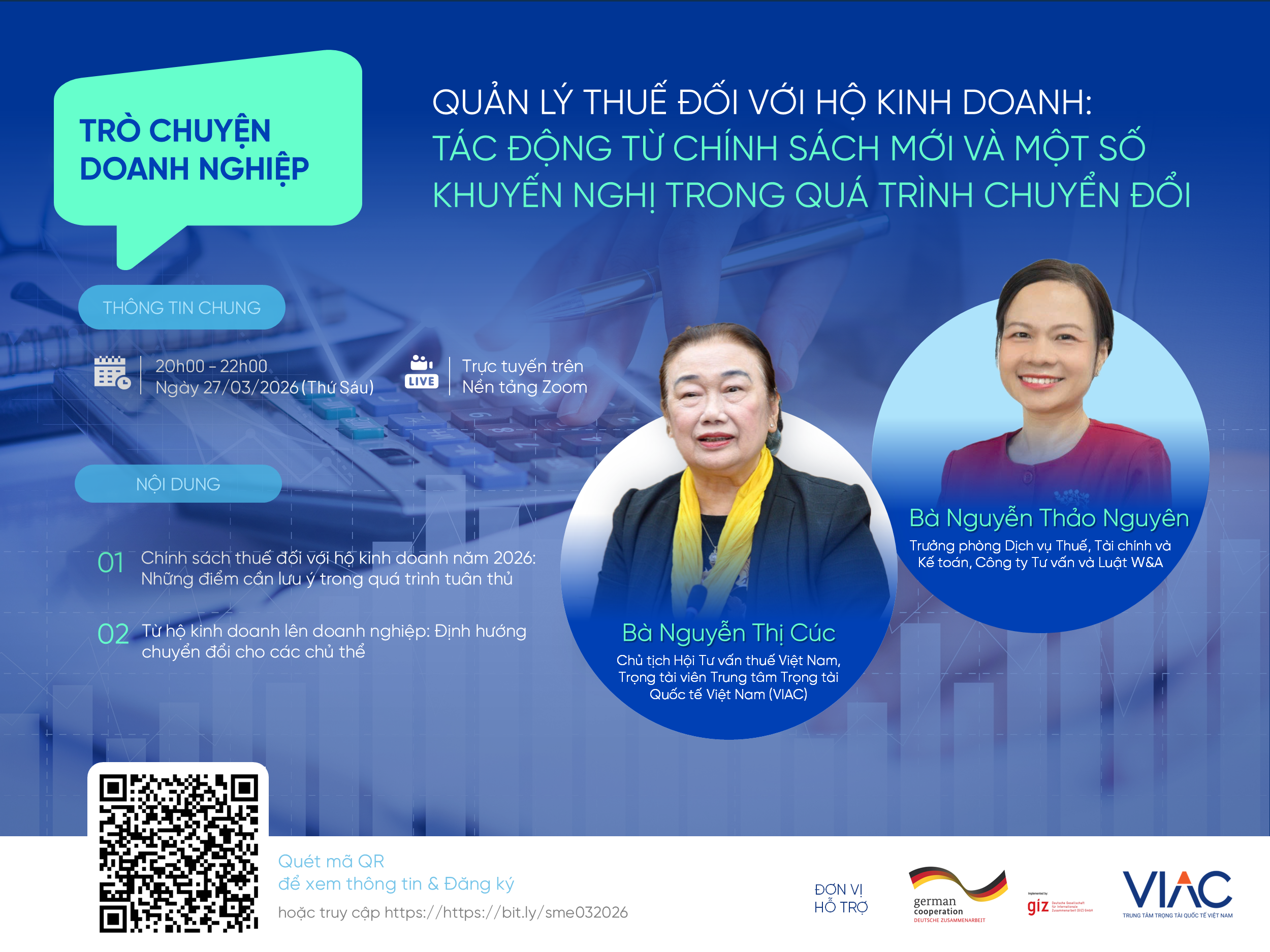 [Sự kiện hỗ trợ] Trò chuyện Doanh nghiệp - “Quản lý thuế đối với hộ kinh doanh: Tác động từ chính sách mới và một số khuyến nghị trong quá trình chuyển đổi”